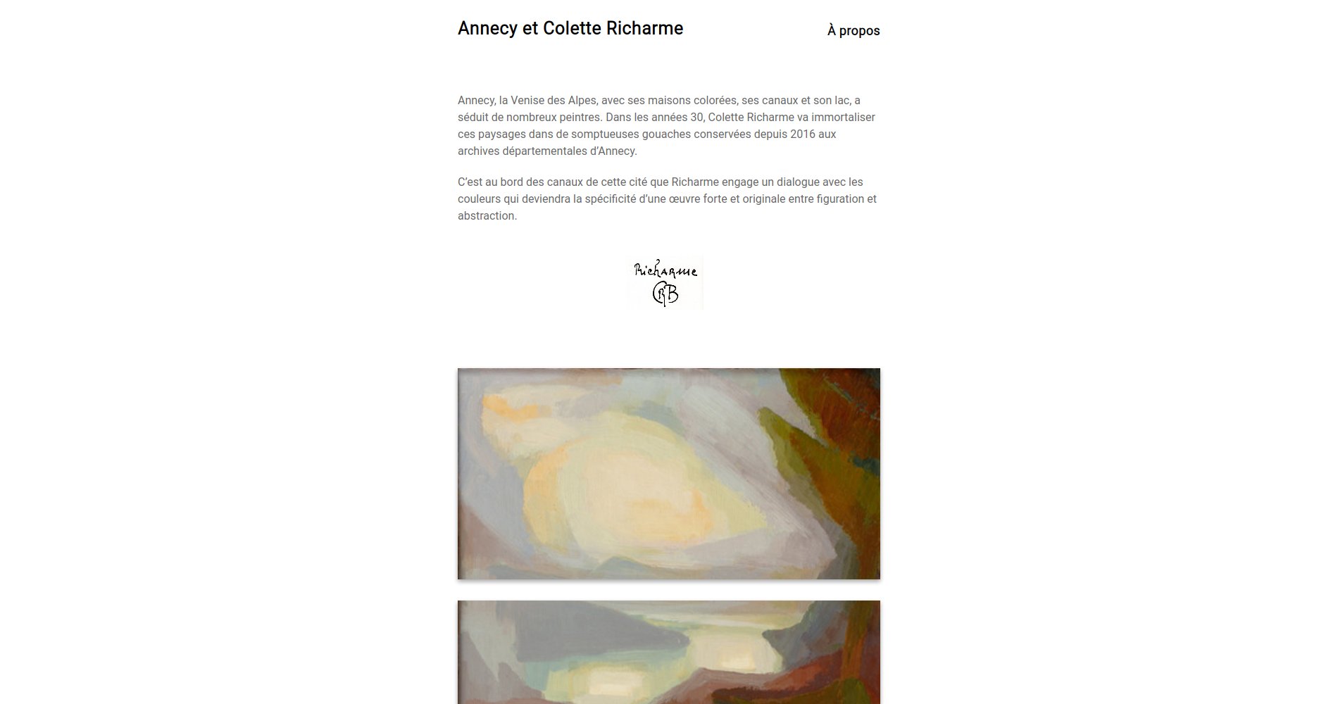 Portfolio site web statique - Annecy et Richarme