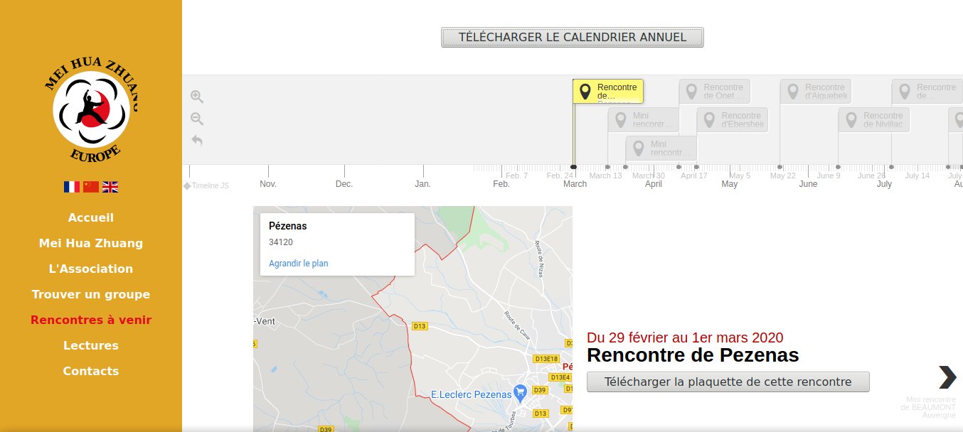 Portfolio site web statique - Association Européenne de Mei Hua Zhuang