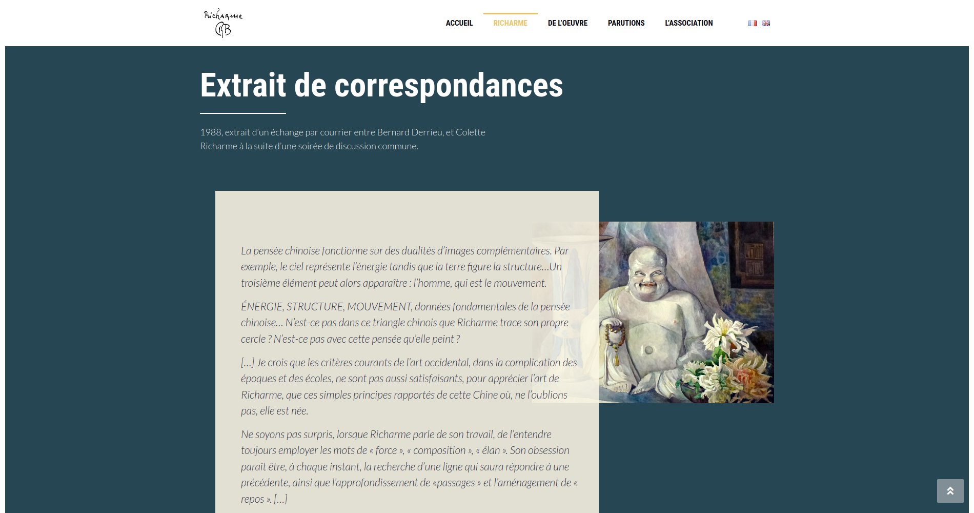 Portfolio site web wordpress Peintre - Richarme