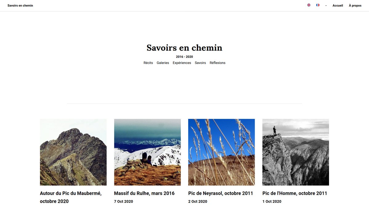 Portfolio site web statique - Savoirs en chemin